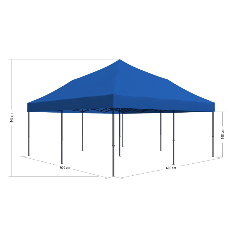 6x6m pop up tent blue