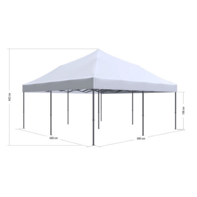 6x6m pop up tent white